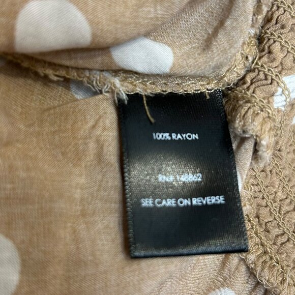 Torrid Tan Polka Dot Blouse - Picture 7 of 7